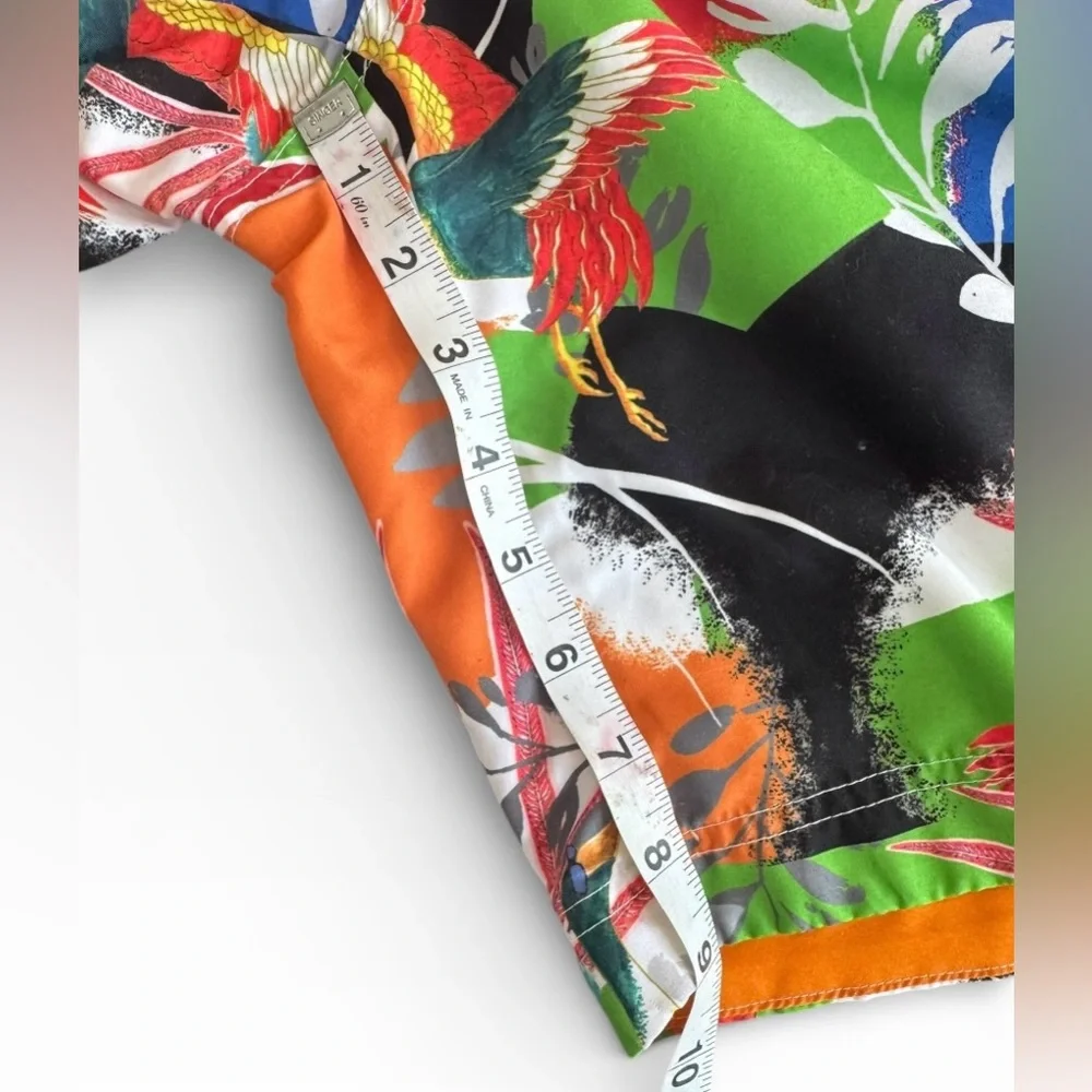 Robert Graham Swim Trunks Mens 38 Colorful‎ Floral Hawaiian Birds of Paradise
